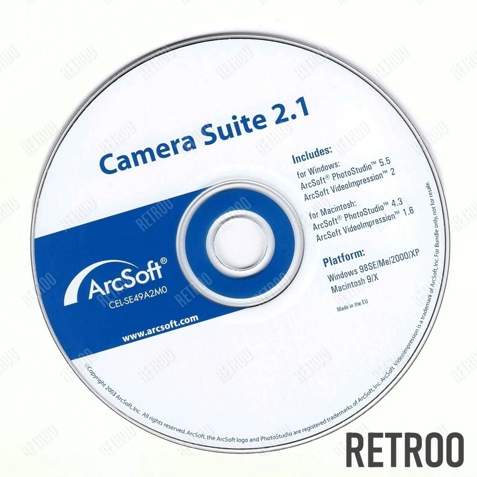 ArcSoft Camera Suite 2.1 Photo Editing Software CD Windows 98SE/Me/2000/XP & Mac - Image 1 of 1