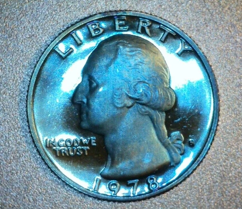 1978 S RAINBOW TONED Washington Quarter Proof 336 WOW! Cover