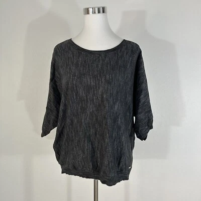 DKNY JEANS Suéter TOP Mujer Talla M Mármol Negro MANGA CORTA TEJIDO Carrera Nuevo con Etiquetas Foto 1 de 4