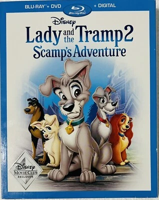 Lady And The Tramp 2 Scamp's Adventure Disney Blu-ray + DVD + Digital SEALED- M2 - Image 1 of 3