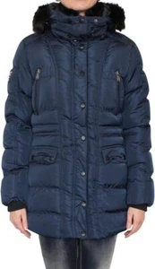 Lonsdale London Harrington Winter Jacke Damen Blau NEU Größe S Louth Parka - Picture 1 of 2