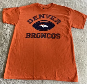 NUEVA Camisa de Fútbol Infantil Denver Broncos Naranja Azul Vintage Mangas Cortas 14-16 - Imagen 1 de 7