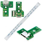 USB Ladebuchse für SONY PS4 Controller + Kabel 12 Pin USB Board JDS-030