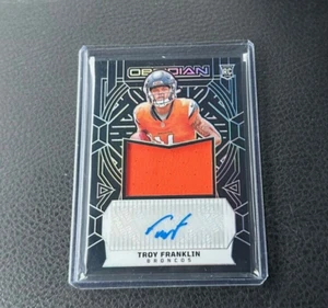 2024 Panini Obsidian Troy Franklin Rookie RPA Jumbo Jersey Auto 215/299 - Picture 1 of 2
