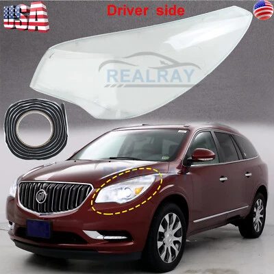For 2013 2014 2015 2016 2017 Buick Enclave Left Driver Side Headlight Lens Cover - Imagem 1 de 4