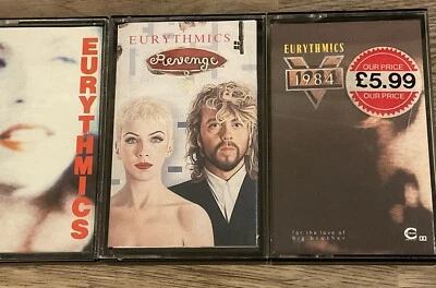 EURYTHMICS CASSETTE TAPE ALBUMS -1984, BE YOURSELF TONIGHT & REVENGE -VGC - Image 1 of 4