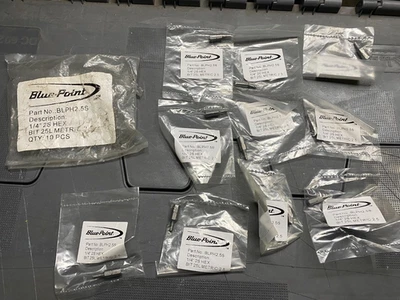 BLUE POINT TOOLS by Snap On JOBLOT x10 2.5mm Hex/Allen Bits Bits 25mm Long 1/4" - Image 1 of 4