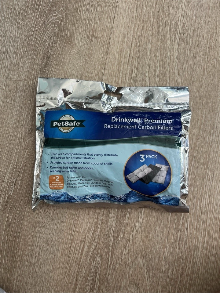 NUEVO Filtro de carbono de repuesto PetSafe Drinkwell Premium #2 PAC00-13070, paquete de 3 Foto 1 de 1