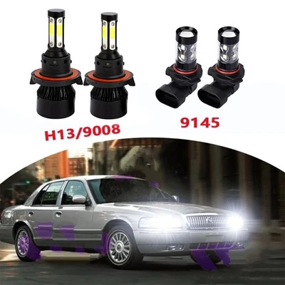 Para Mercury Grand Marquis 2006-2011 - Combo Faro LED + Bombillas Antiniebla 6000K Foto 1 de 4