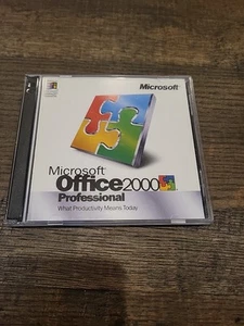 Microsoft MS Office 2000 Professional Edition 2 CDs With Key Vintage - Picture 1 of 11