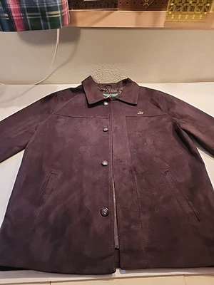 Armani Collezloni Italian Men's Suede Jacket Size XL Brown Button Up Lined - Image 1 of 4