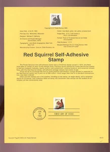 #2489 29c Red Squirrel USPS #9321 Souvenir Page - Picture 1 of 1