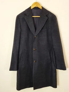 Suitsupply Vicenza Coat Size 38 Wool Silk Linen Cashmere E Thomas Fabric Navy - Picture 1 of 12