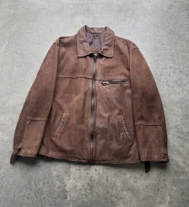 Vintage Brown Leather Jacket Made in Argentina - Picture 1 of 8