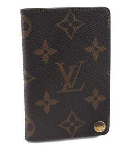 Auth Louis Vuitton Monogram Porte Cartes Credit Pression M60937 Card Case 9616C