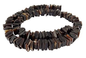 😏 Flaggenmuschel quadratische Heishi Perlen ca. 7-9 mm Muschelperlen Strang 😉 - Bild 1 von 1