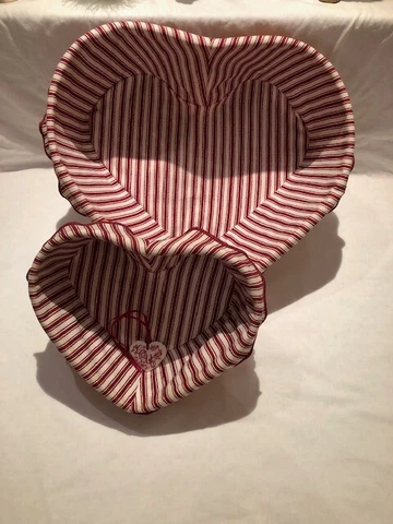 2 Longaberger 1999 Sweetheart Love Letters Baskets & Fabric Liners & Protectors Cover