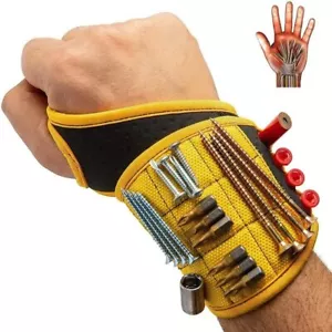 Magnetic Wristband For Tool Bits, Screws, Nails & Bolts - Adjustable Wristband - Picture 1 of 12
