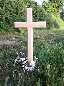 Wooden Memorial Cross. Grave Marker. pets.Solid oak. Scattering Ashes.Resting 