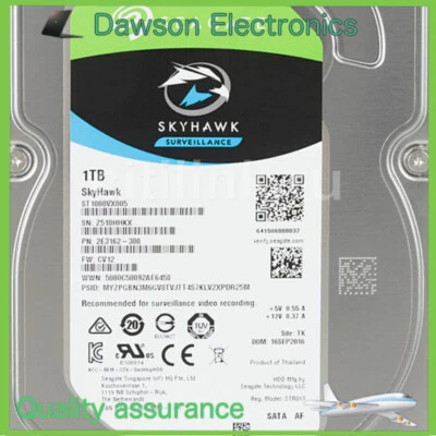 Seagate Skyhawk ST1000VX005 1TB 5900RPM  3.5" SATA Surveillance Hard Drive - Image 1 of 2
