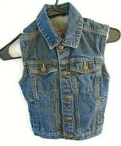 Oshkosh B'gosh Sleeveless Jeans Jacket Toddler's Size 5T Blue - Picture 1 of 4