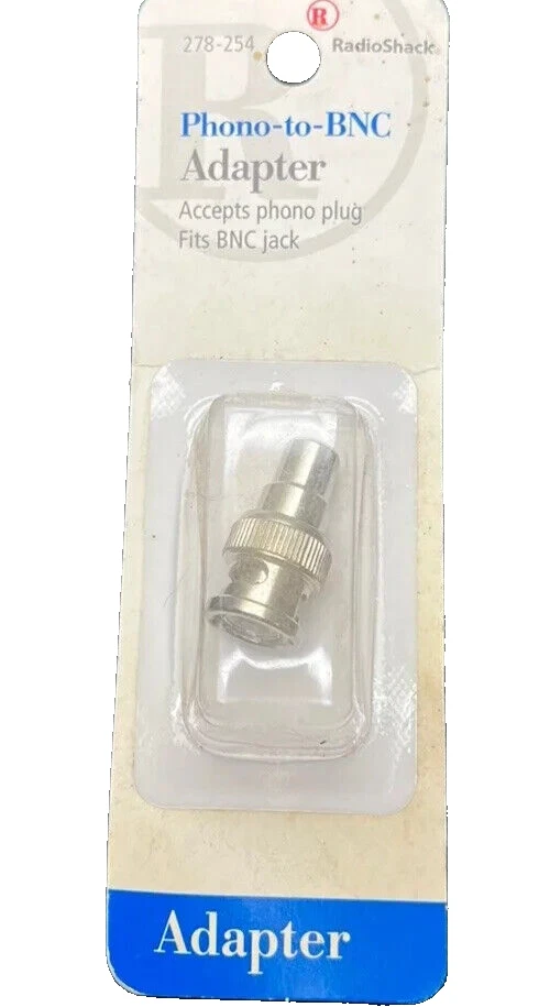 Radio Shack Phono to BNC Adapter #278-254 NEW - Image 1 of 1