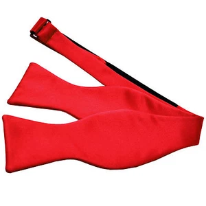 Nueva corbata para hombre 100 % poliéster sólida formal autoatada solo roja - Imagen 1 de 2