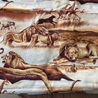 ?Mombasa? The Alexander Henry Fabrics Collection Lion Print Cotton Fabric 3 Yds