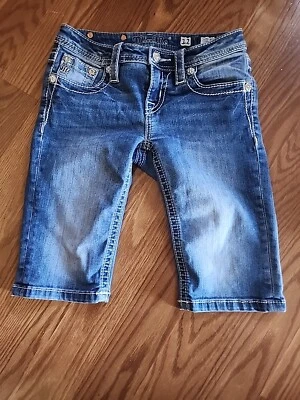 Bermudas vaqueras MISS ME para niñas talla 12 brillantes bolsillos con estrás Foto 1 de 4