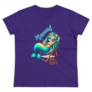Mermaid Lovers Gift, Mermaid Lover Cotton Tshirt Cotton, Cute Mermaid Tee - Picture 1 of 13
