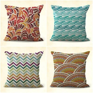 set of 4 home decor pillowcover south-western abstract cushion covers - Picture 1 of 9