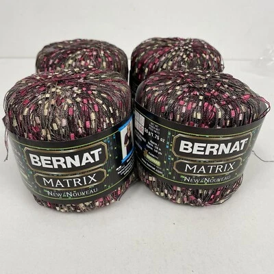 Lot Of 4 New Spools Of Bernat Matrix Password Pink Ladder Ribbon 50g,140yds Each - Image 1 of 4