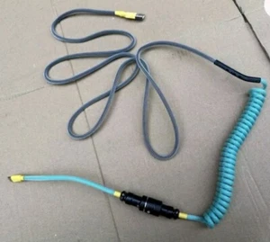 Custom Coiled Aviator Type-C Cable for Ducky Mechanical Keyboard (CYBERPUNK) - Picture 1 of 4