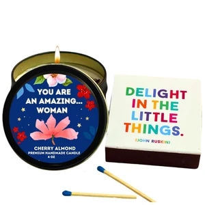 Amazing Woman Scented Handmade Candle 4 oz & Matches Gift Set - Picture 1 of 3