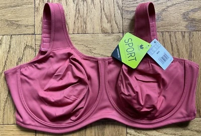 40H  WACOAL  Simone Sport Underwire Bra, Garnet Rose, New - Image 1 of 4