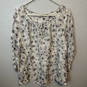 Twist and Tango long sleeve silk blend floral blouse Size 34EU 2US - Picture 1 of 5