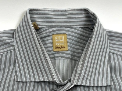 CAMISA DE VESTIR IKE BEHAR/ZINIZAN MARCUS CUELLO EXTENDIDO PUÑO BARRIL ACERO 17,5 X 35 Foto 1 de 4