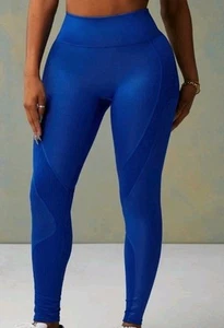 FABLETICS Motion365 Contour High-Waisted Legging Womens Sz XL Lazuli Blue Shin - Picture 1 of 5