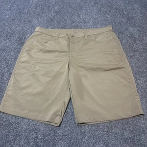 NEW Under Armour Shorts Mens 34 Khaki Chino Mid Rise Loose Pockets Heat Gear - Picture 1 of 13