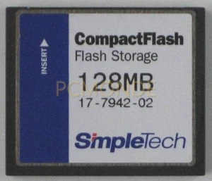 SimpleTech 128 MB CompactFlash Card & PC Card Adapter (STI-CFAD/128A) - Picture 1 of 1