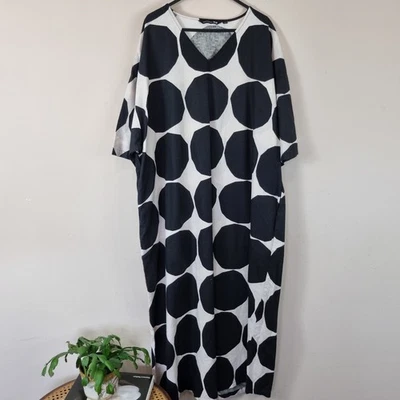 Marimekko Uniqlo Linen Cotton  Pockets Lagenlook Dress New Without Tags Small - Image 1 of 4