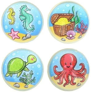 25 Sealife Bouncy Balls Jet Ball Party Toy Loot Bag Fillers Kids Gift Birthday - Picture 1 of 1