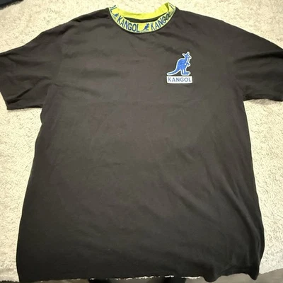 Kangol Men's Size Large T-Shirt Black - Imagem 1 de 2