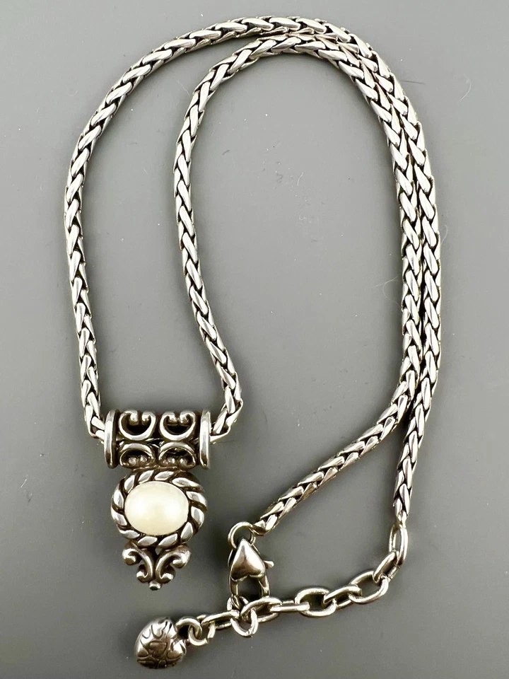 "Collar Brighton imitación perla reversible tono dorado 17""" Foto 1 de 4