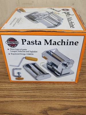Norpro Pasta Machine Model #1049 Handcrank Complete in Box - Image 1 of 4