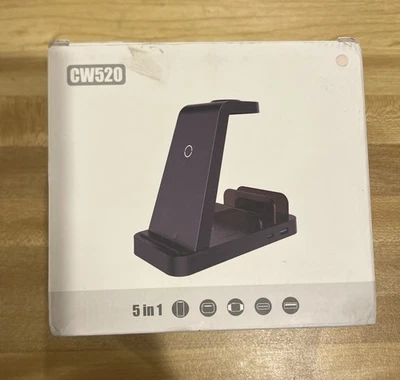 GAOULN CW520 5-in-1 Fast Charging Station – Wireless, for Phone, Watch & Earbuds - Image 1 of 3