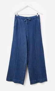 Oliver Bonas Blue Wide Leg Jogger Trousers, Size 14/16, RRP £70 - Picture 1 of 7