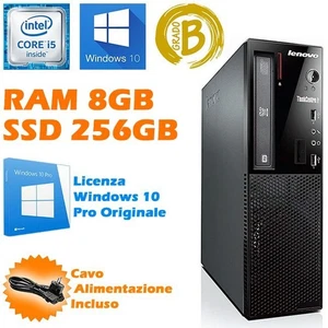 Desktop Computer Lenovo Thinkcentre Edge 72 I5 3470S RS232 8GB 256GB SSD - Afbeelding 1 van 5