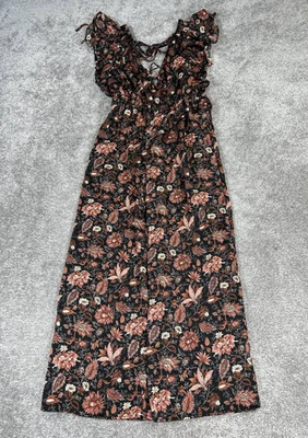 Madewell Jumpsuit Womens Medium Black Pink Floral New - Image 1 of 4
