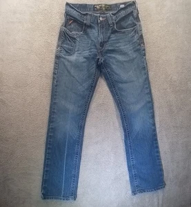 Jeans Ariat Rebar M5 uomo taglia 29x34 blu gamba dritta vita perfetta denim - Foto 1 di 18